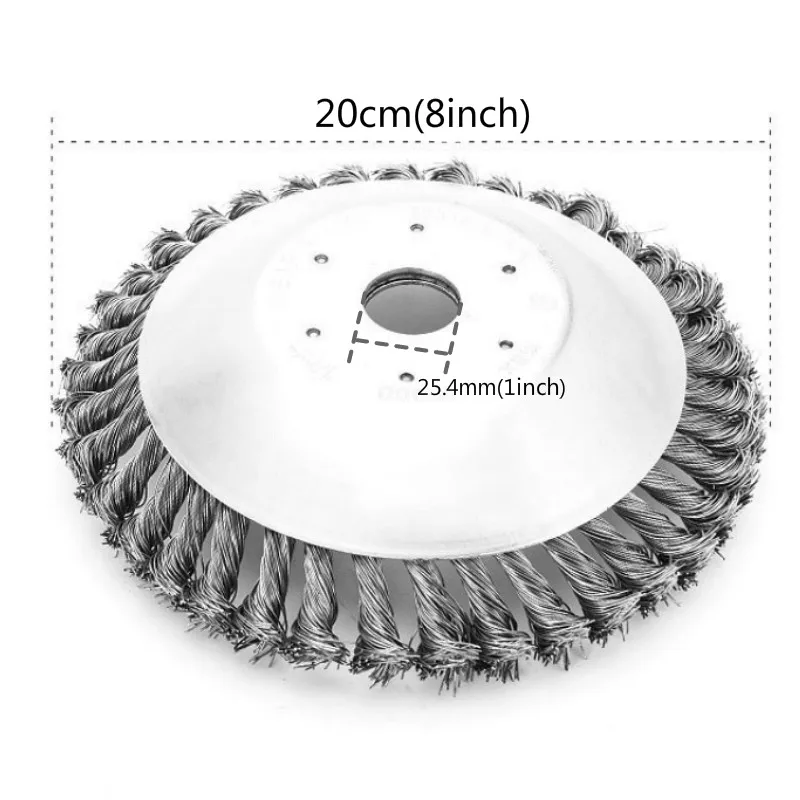 1 Set 150mm/200mm Steel Wire Tmer Head and Gearbox Fixing Kit Gr Brush C... - €178,92 EUR