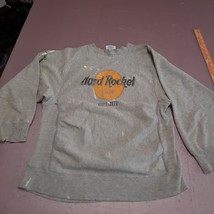 Hard Rocket Cafe Sweater Adult Large Destroyed Beirut Y2K Bootleg Street... - $27.67