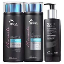 Truss Kit Miracle Shampoo e Condicionador 300ml + Night Spa 250ml envio ... - £83.67 GBP