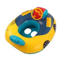 Baby Swimming Pool Float, Cute Car Design Kids Toddler Inflatable Summer Beach F - £30.12 GBP