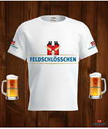Feldschlosschen Beer Logo White Short Sleeve  T-Shirt Gift New Fashion  - £25.53 GBP