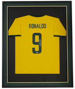 Ronaldo Signed Framed Custom Yellow CBD Soccer Jersey BAS ITP - £685.97 GBP