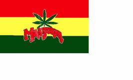New 3X5 Red Gold Green Marijuana Flag Pot Leaf Weed - £3.88 GBP
