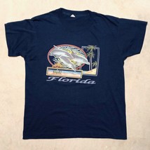 Vintage Florida Dolphins Ocean Beach Graphic Single Stitch T-Shirt - Men... - $17.95