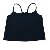 Girlfriend Collective 1031 Cleo Halter Tank Top Black Size Medium New - $37.62