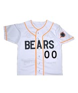 Custom Number Bad News Bears Movie Baseball Button Down Jersey White Any... - $54.66 CAD
