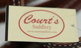 Courts Saddlery 110141 Leather Brow Bridle Curb Bit Reins Burgundy Color image 4