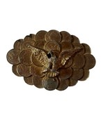VTG Belt Buckle Eagle w/ 1873 Dimes Style Gold Tone Metal Buckle Gold Co... - $45.47 CAD