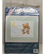 Sunset Cuddly Bear Birth Record Counted Cross Stitch Kit Ruth Morehead - £8.16 GBP