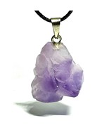 Raw Amethyst Crystal Necklace Pendant Freeform Natural Small Gemstone Sp... - £3.23 GBP