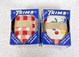 2 Vintage Wallpaper Boarder Red Gingham w Flowers &amp; Fruit Trimz 12Ft 1 7... - $338.70 MXN