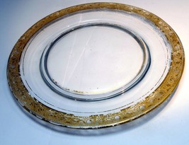 One Tiffin Glass Minton Gold rim charger presentation 8" Salad Plate - $18.00