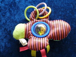 Manhattan Toy Stuffed Plush Infant Baby Toy Rattle Ribbon Tag Ring Teeth... - £17.25 GBP