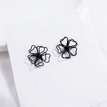 Cute Girl Black Flower Earrings Party Club Accessories Ear Stud Earrings Fashion - £7.13 GBP