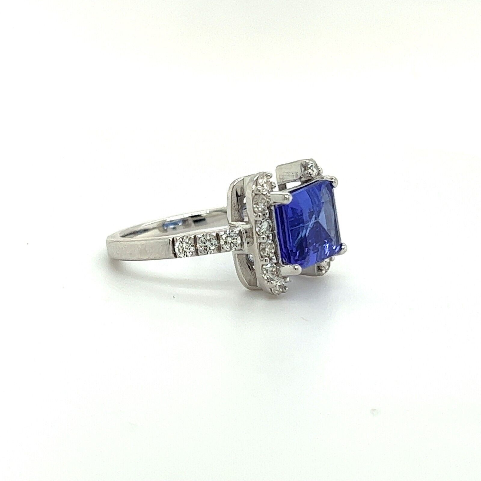 Natural Tanzanite Diamond Ring 6.5 14k W Gold 3.89 TCW Certified $4,790 217841 Item image 4