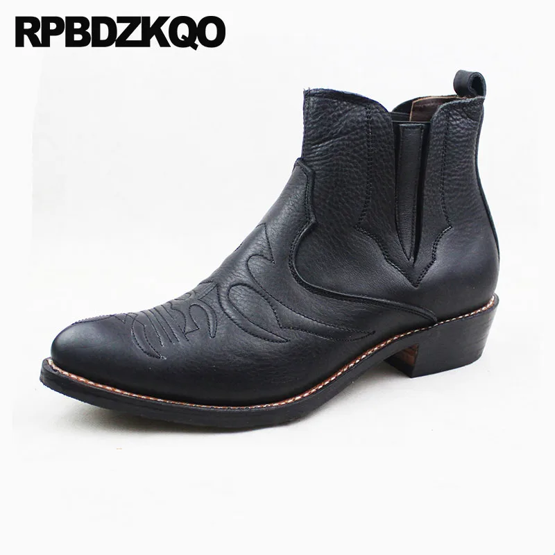 Goodyear Welted Shoes Slip On Pointed Toe girl Plus Size  Boots boy Chel... - $393.24