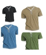 New Men&#39;s Round Neck T-shirt Summer Comfortable Cotton Fashion Short Sle... - $45.99