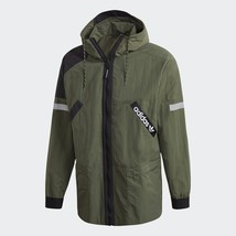New 2021 Adidas Originals Men Adventure Windbreaker Green Jacket Hoodie GD5587 - £111.64 GBP
