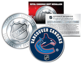VANCOUVER CANUCKS Royal Canadian Mint Medallion NHL Colorized Coin * LIC... - £6.73 GBP
