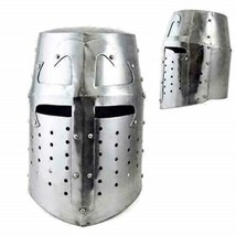 Medieval Templar Crusader Knight Armor Great Helmet Reenactment X-Mas Gift - £58.81 GBP