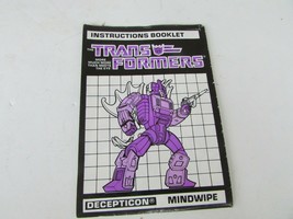 Hasbro 1986 Transformers Instructional Booklet Decepticon Mindwipe L9 - £7.02 GBP