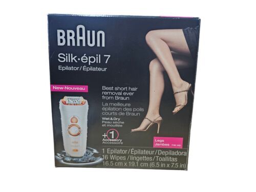 Braun Silk-Epil 7 Womens White Battery Powered Wet & Dry Epilator 7181 WD - $47.40