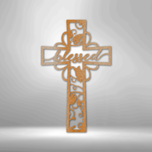  Blessed Cross Steel Sign Laser Cut Powder Coated Home &amp; Office  - £41.00 GBP+