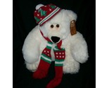 BIG VINTAGE 1989 CHRISTMAS AMERICA WEGO TEDDY BEAR STUFFED ANIMAL PLUSH ... - $33.25