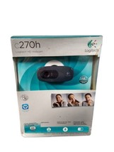 Webcam Logitech C270 HD 720p Built in Microphone Stereo Headset Computer... - £8.43 GBP