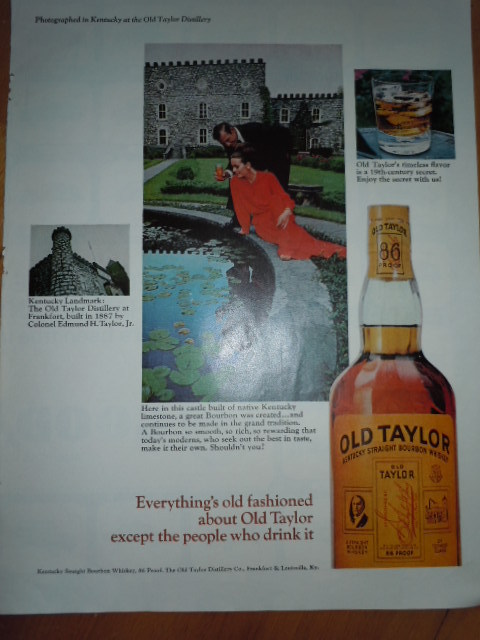 Old Taylor Bourbon Everything's Old Fashion Print Magazine Ad 1967  - $4.99