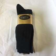 Gold Toe:3 pk-Pima Cotton-Men&#39;s Socks Shoe Size 6 - 12.5 Black Blue Beige - $14.00