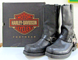 Harley-Davidson Men&#39;s Manifold 7-Inch Black Leather Motorcycle Boots D91692 11.5 - £94.15 GBP