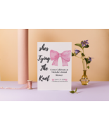 She&#39;S Tying The Knot Bridal Shower Invitation | Wedding Shower | Pink Bo... - £4.88 GBP
