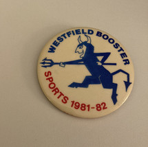 Westfield Booster Sports 1981-82 Devil With Pitchfork Button Pin - £15.73 GBP