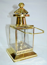 Antique Brass Ship Hanging Oil Lantern Lamp Home Collectible Decorative 10&quot; - £48.50 GBP