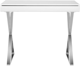 Safavieh Home Collection Gordon Desk, White/Chrome - £298.64 GBP