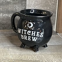 Witches Brew Black Cauldron Moon And Stars Novelty Mug In Gift Box - £8.10 GBP
