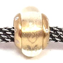 Authentic Brighton Transparent Love Bead, J9595C Gold, Brushed Gold Finish, New - £11.41 GBP