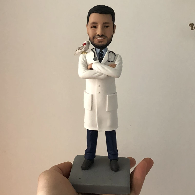 Handmade Soft Clay 100% Custom Individual Figures for Dentist Cosmetic Doctor - £88.30 GBP+
