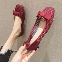 Flats for women casual shoes elegant women flats butterfly knot office lady shoes black thumb200