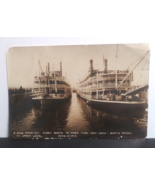 RPPC Keokuk Iowa Mississippi River Steamboats in New Lock Postcard 1913 ... - £62.47 GBP