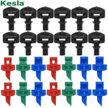 KESLA 100PCS 90-360° Male Barbed Refraction Micro Nozzles Garden Greenhouse Drip - £2.35 GBP