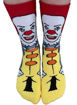 Mens Unisex Horror Movie Cartoon Novelty Pennywise Clown It Character Crew Socks - £6.66 GBP