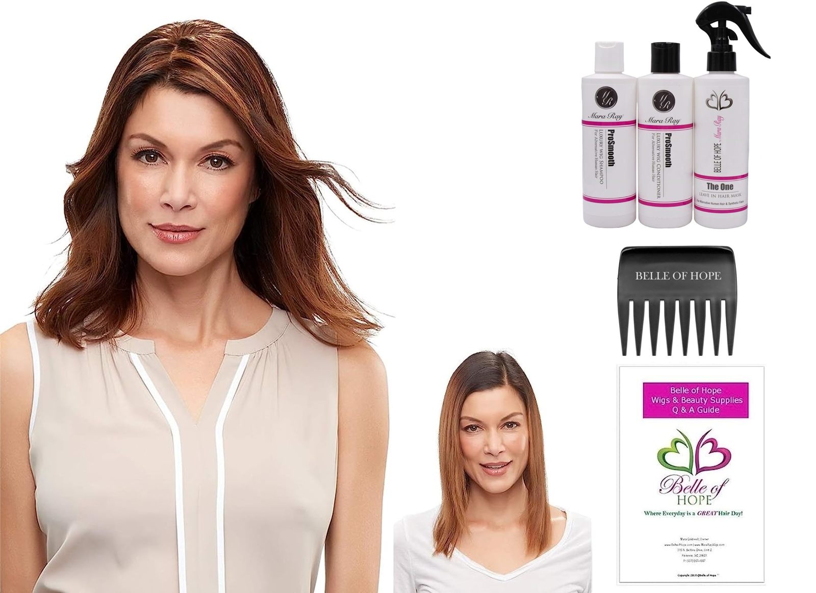 Belle of Hope Mara Ray Bundle 6 Items: Easipart French 12" Remy Human Hair Clip- Item image 4