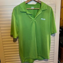 Fila athletic/golf polo in a vibrant green size medium - $14.70