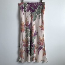 Vintage Nygard Silk Skirt 14 Floral Boho  Fairycore Side Zip Faux Wrap H... - $37.01