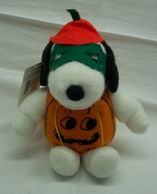 Peanuts Gang Halloween Snoopy In Pumpkin Costume 6&quot; Plush Stuffed Animal New - £11.87 GBP