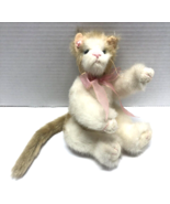 TY Cat ADELAIDE White &amp; Brown Pink Bow Vintage 1993 Attic Treasures Coll... - $150.53 MXN