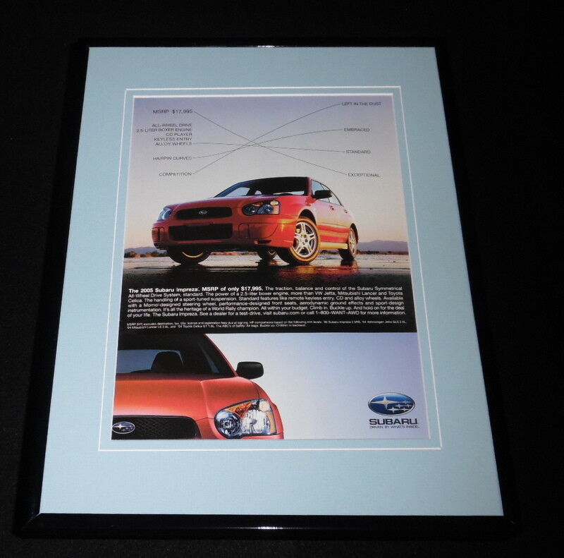 2005 Subaru Impreza Framed 11x14 ORIGINAL Advertisement - $34.64