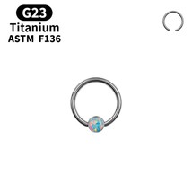 Fashion Ladies Opal Nose Ring G23 Titanium Diaphragm Nose Punch Punching Sunshin - £10.32 GBP